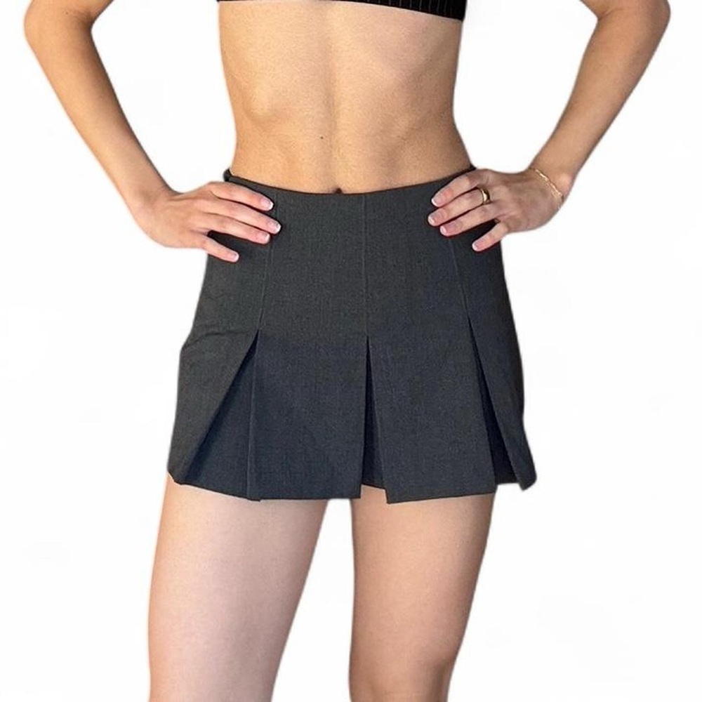 Women's Grey Pleated Zara Skirt